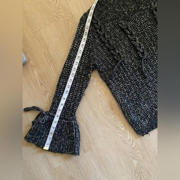 Witchy Goth Y2K Chunky Knit Dramatic Bell Sleeves Cottagecore Goth - Picture 11 of 13